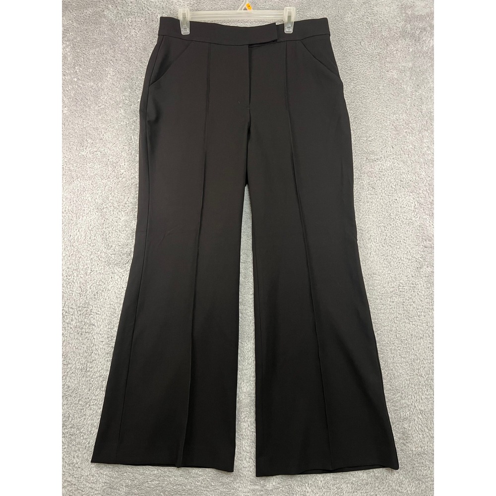 Express Pants Womens 14S (33x30) Black NWT Flare Trouser Super High Rise Stretch